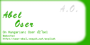 abel oser business card